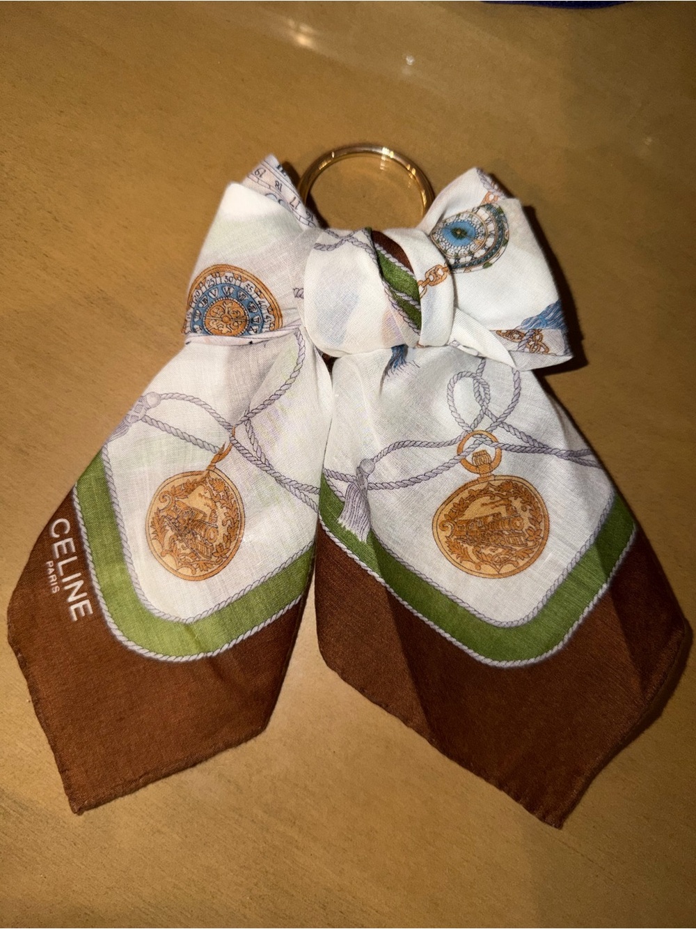 Celine scarf bow charm